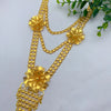 Nigerian Gold Plated Jewelry Set For Women Long Flower Necklace Earrings Jewellery Dubai Brazilian African Bridal Sets - Image 4