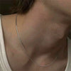 1.2mm Silver Color Stainless Steel Snake Bone Chain Necklace For Women Simple Chain Choker Titanium Steel Jewelry Gift - Image 2