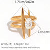 Statement Stainless Steel Delicate Shiny Cubic Zirconia Ring For Women Gold Pvd Plated Finger Jewelry Gift - Image 13