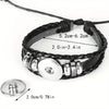 Vintage 12 Zodiac Sign Leather Bracelet Sporty Constellation Glass Snap Button Bracelets For Men Women - Image 6