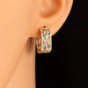 Retro Women's Ear Buckle, Colorful Zircon, and Charming Women's Earrings, Women's Christmas Gift - Image 4
