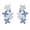 Natural Design Jewelry Full Paved Cubic Zirconia CZ Bloom Flower Sparking Bling Earring For Women Girl - Image 27