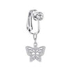 Faux Fake Belly Butterfly Fake Belly Piercing Heart Clip On Umbilical Navel Fake Pircing Moon Star Leaves Cartilage Earring Clip - Image 33