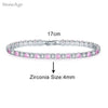 Pink Crystal Tennis Bracelets for Women Female Romantic Shiny Zirconia Adjustable Folding Buckle Chain on Hand Jewelry - Image 13