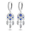 Silver Color Earrings Blue Zircon Stars Moon Irregularity Earrings For Woman Birthday Jewelry Gifts - Image 29