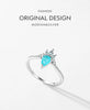 MODIAN 925 Sterling Silver Crown Finger Ring Paraiba Tourmaline Ring For Women Luxury Wedding Engagement Fine Jewelry