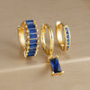 3PCS Colorful Cubic Zirconia Stainless Steel Hoop Earrings Set for Women Pendant Water Drop Earring Cartilage Piercing Jewelry - Image 12