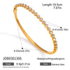 Delicate Crystal Bangle For Women Minimalist Gold Plated Stainless Steel Bangle Party Wedding Jewelry Gift - Image 11