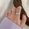 Silver Open Retro Ring For Women Geometric Punk Asymmetric Jewelry Gift - Image 17