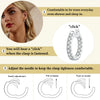 Gold Hoop Earrings for Women, Silver Round Cut Lab Diamond Earrings - Image 4