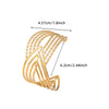 Hollow Geometry Opening Cuff Bangles for Women Gold-plated Stainless Steel Adjustable Bracelets Charm Girl Wrist Jewelry - Image 6