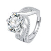 Silver Round Cut Ring For Women Twisted Split Shank Wedding Engagement Jewelry Gift For Her - Image 6
