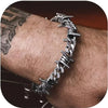 Barbed Wire Chain Bracelets for Men Women Stainless Steel Thorn Cuban Link Chains Bracelet Adjustable Punk Emo Style Jewelry - Image 1
