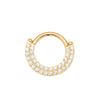 Titanium Clicker Septum Nose Ring Sector CZ Daith Earring Hoop Front Facing Hinged Segment Piercing Body Jewelry - Image 9