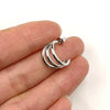 Customizable C Shape 6Pcs/Lot Gold Stainless Steel Hearts Earrings - Image 7