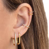 Chain Hoop Piercing Earring with Square and Waterdrop Details - Image 41
