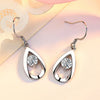 Zircon Water Drop Earrings For Women Silver Color Long Dangle Hanging Earring Female Wedding Ear Jewelry Gift - Image 4