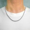Full Rhinestone 4mm Wide Tennis Link Chain 8/18/20/24 Length Necklace Shiny Jewelry Men Women Hip Hop Gift - Image 1