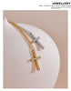 Cubic Zirconia Cross Pendant Necklace in Stainless Steel - Image 16