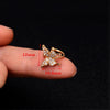 Adjustable Ear Cuff No Piercing with Cubic Zirconia Butterfly and Flower Designs - Image 65
