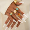 Tocona Imitation Pearl Open Ring Sets for Women Elegant Gold Color Ring Party Jewelry Accessories - Image 20