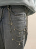 Men Y2k Star Charm Layered Street Style Pant Jeans Chain Belt - Image 1