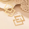 Simple Irregular Earrings Female Stainless Steel Earrings Jewelry Geometric Square Stacked Earrings - Image 5