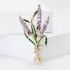 Rhinestone Three-headed Wheat Ear Brooch for Women Unisex Enamel Botanical Pins Banquet Party Backpack Gifts Jewelry Accessories - Image 6