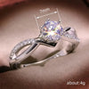 6 Claws Zirconia Stone Rings for Women Silver Color Proposal Band Accessories Bridal Jewelry - Image 2