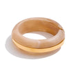 63mm Matte Color Acrylic Resin Round Thick Wrist Bracelet Bangle Stainless Steel Summer Statement Big Jewelry - Image 9