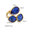 Carlidana Jewelry Open Rings Gold Plated Stainless Steel Simple Multi-Color Crystal Ring For Women Jewelry - Image 18