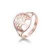 Hollow Tree of Life Ring Amulet Adjustable Stainless Steel Finger Rings For Women Girls Anniversary Gifts - Image 2