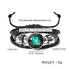 12 Constellation Zodiac Sign Charm Luminous Bracelets Men Women Vintage Multilayer Wrap Leather Bracelet Bangle Birthday Gift - Image 2