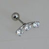 1PC Curved Cz Cartilage Stud Moon Leaf Helix Rook Conch Screw Back Earring Stainless Steel Ear Piercing Jewelry - Image 8