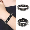 Spike Gothic Studded Bracelet Pu Leather Adjustable Black Wristband Rock Punk Cuff Bangle - Image 5