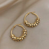 Stainless Steel Gold Color Geometric Metal Mesh Earrings For Women Girls Hoop Ear Jewelry Gift - Image 11