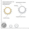 Titanium 16G CZ Hinged Clicker Segment Hoop Ring Sunburst CZ Daith Earring Septem Nose Piercing Jewelry - Image 2
