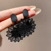 Black Hanging Long Earrings for Women Triangle Square Statement Drop Earrings Boucle Oreille Jewelry - Image 6