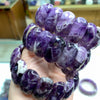 Amethyst Gemstone Bracelet Stone Bangle Gemstone Jewelry for Woman Birthstone for Aquarius for Gift - Image 4