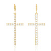 Minimalist Zircon Imitation Pearl Cross Drop Earrings For Women Gothic Punk Jesus Cross Dangle Earrings Party Jewelry - Image 9