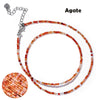 Faceted Gemstones Necklace 2mm Beads Quartz Crystal Tourmaline Lapis Shining Stone Beaded Necklace Choker Jewelry - Image 10
