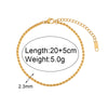 Stainless Steel Gold Plated Jewelry Wheat Texture Rope Chain Anklets Bracelets Foot Leg Jewelry For Women Ladies - Image 7