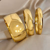 Smooth Stainless Steel Cuff Bracelet with Three Width Options - Image 1
