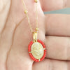 Virgin Mary Pendant Charm Necklace Women Cross Scared Heart Jesus Choker Seed Beads Stainless Steel Chain Gold Color Mom - Image 10