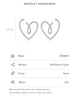 Modian 925 Sterling Silver Luxury Sparkling Clear CZ Line Hearts Stud Earrings For Women Wedding Party Jewelry Hypoallergenic