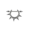 1pc Stainless Steel Cone Silver/Black Color Ear Cartilage Spike Hoop Earring, Tragus Helix Daith Piercing Jewelry For Men - Image 7