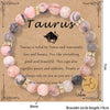 Mhs.sun 12 Star Zodiac Sign Pink Zebra Stone Beaded Bracelets Constellation Birthday Party Jewelry For Women Men - Image 5