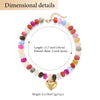 Colorful Acrylic Bead Choker Necklace with Heart Pendant - Image 33