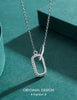 MODIAN Romantic Lock Design Sparkling Clear CZ Necklace 925 Sterling Silver Chain Necklace For Women Fine Jewelry Wedding Gift