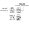 2Pairs Magnetic Earrings 316L Stainless Steel Stud for Men Women Non-piercing CZ Magnetic Body Jewlery - Image 4
